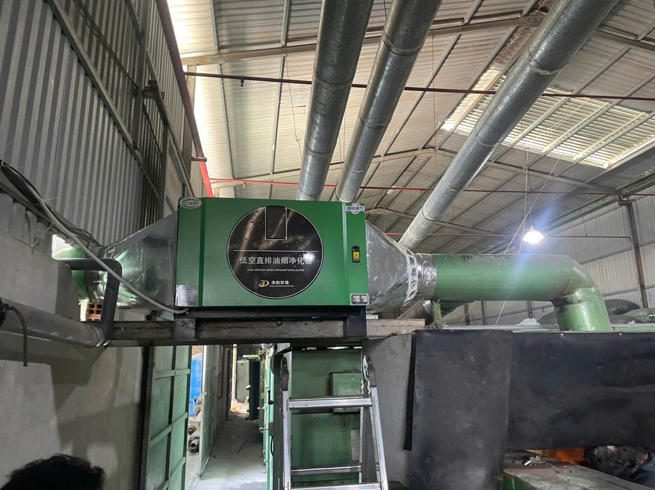 Hình ảnh lắp đặt thực tế máy lọc khói tĩnh điện